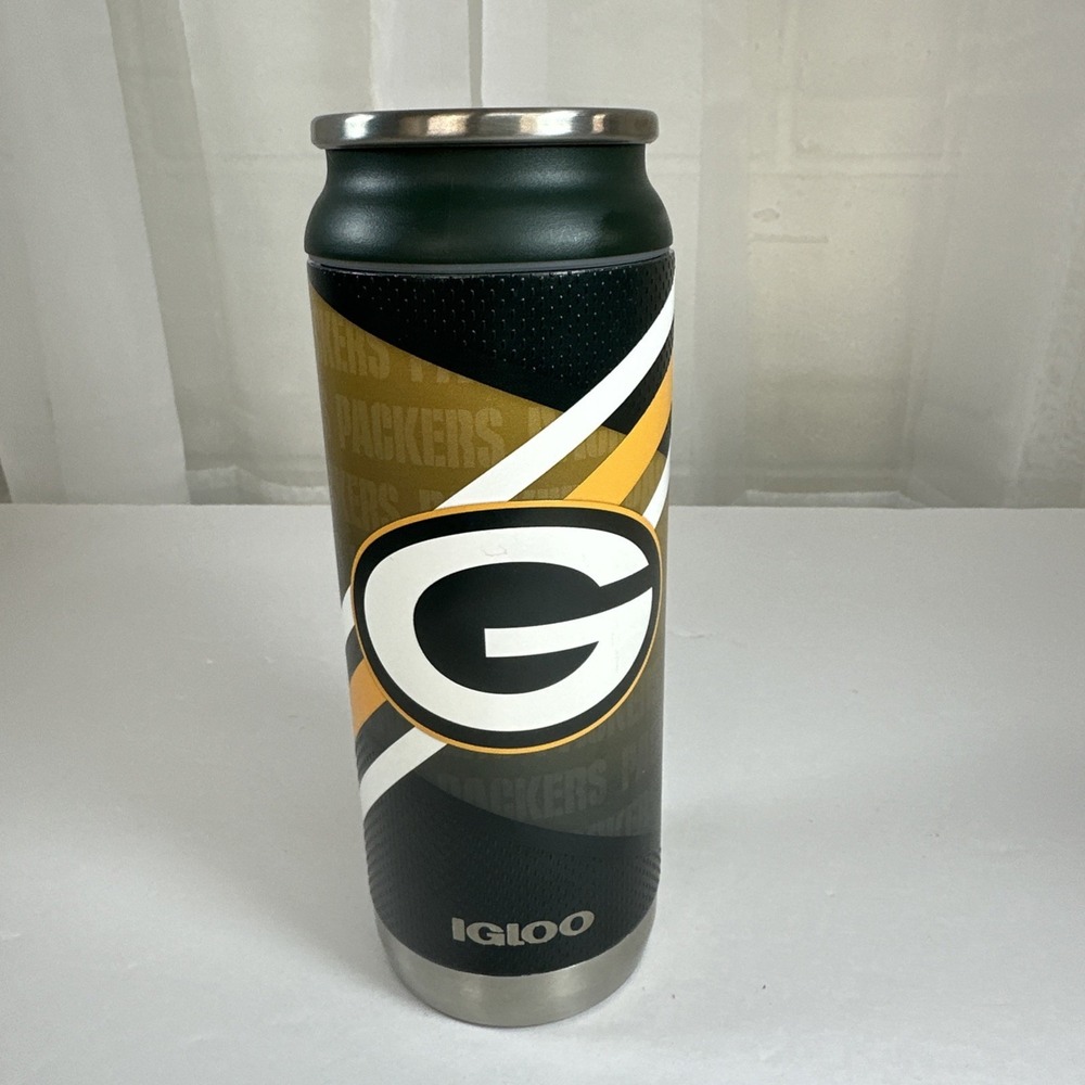 NFL Green Bay Packers IGLOO Stainless Steel Can 16oz tumbler Officially Licensed